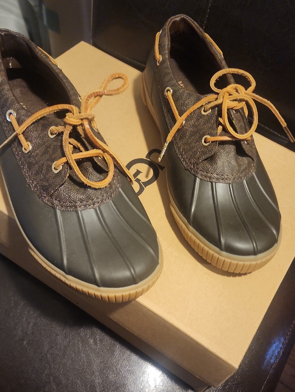 Michael Kors Brown and Tan Duck Shoes